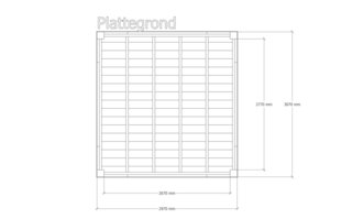Douglas overkapping 307x297cm + wand blank Verando, Living